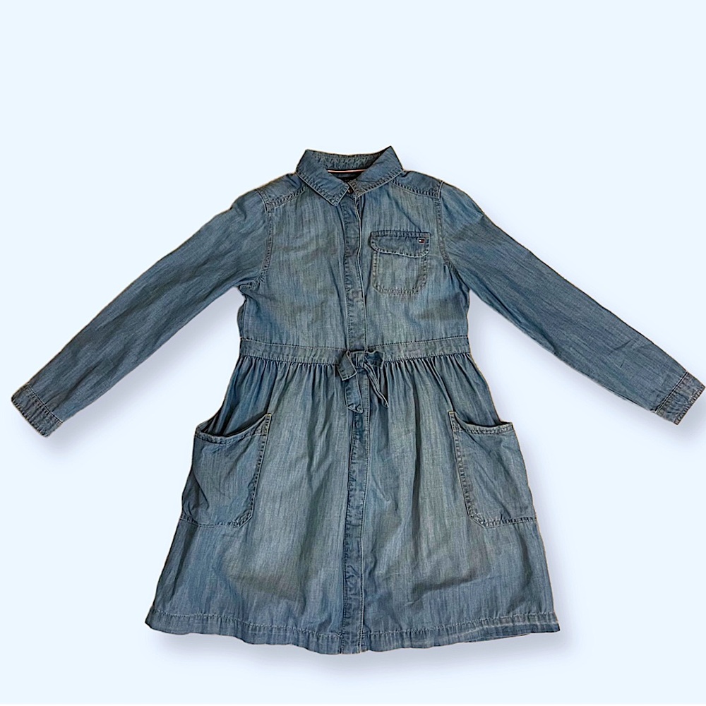 Tommy Hilfiger Denim Long Sleeve Dress for Girls — 12